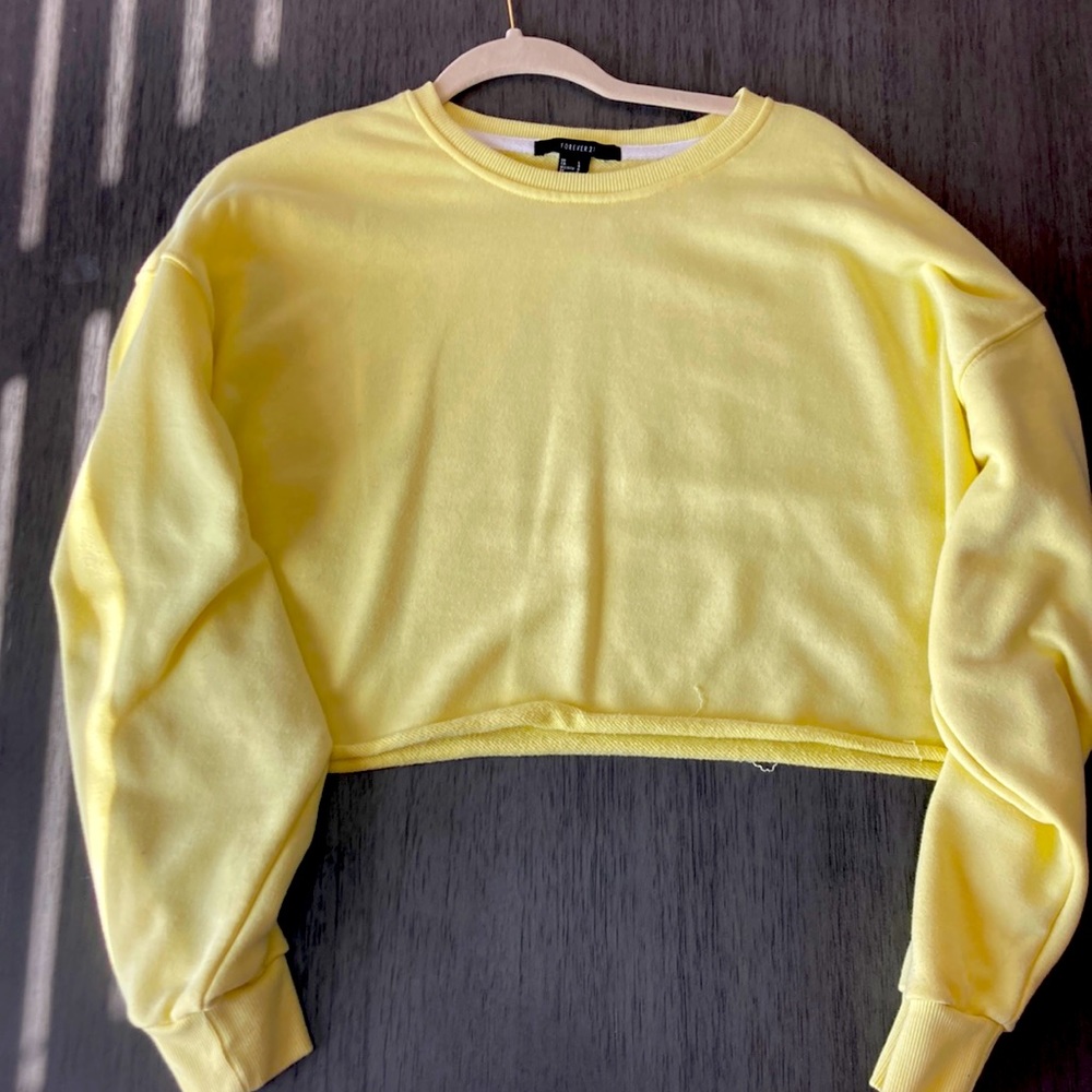 Yellow cropped sweater